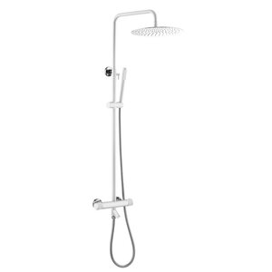 Изображение товара Душевая система Boheme Uno 468-T-WCR термостатическая белый/хром