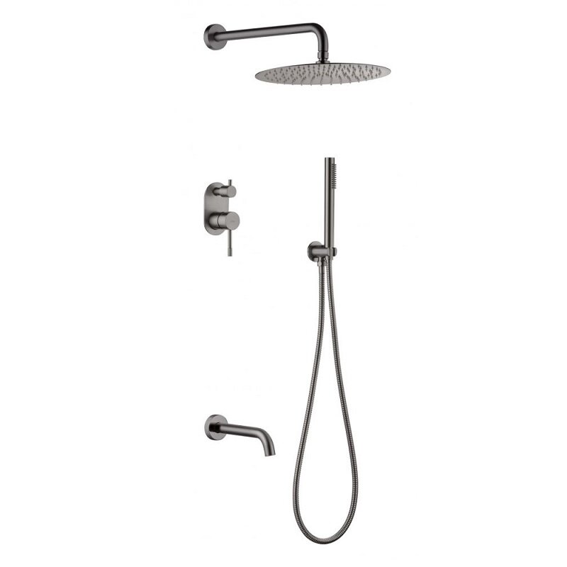 Изображение товара Душевая система Boheme Uno 464-2-GM с верхним и ручным душем, вороненая сталь
