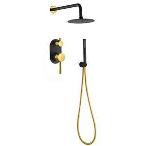 Изображение товара Душевая система Boheme Uno 464-BG черная/золотая