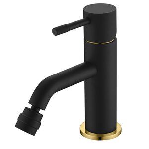 Изображение товара Смеситель для биде Boheme Uno 466-BG, цвет черный/золото