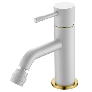 Изображение товара Смеситель для биде Boheme Uno 466-WG, цвет белый/золото