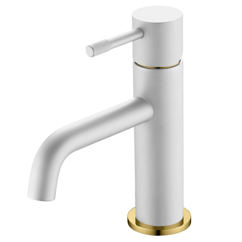 Изображение товара Смеситель для раковины Boheme Uno 461-WG белый золото Италия 17.2 см