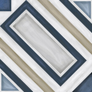 Изображение товара Керамогранит Decocer Artisan Laguna УТ-00000030, 19.8 x 19.8 см, синий, белый