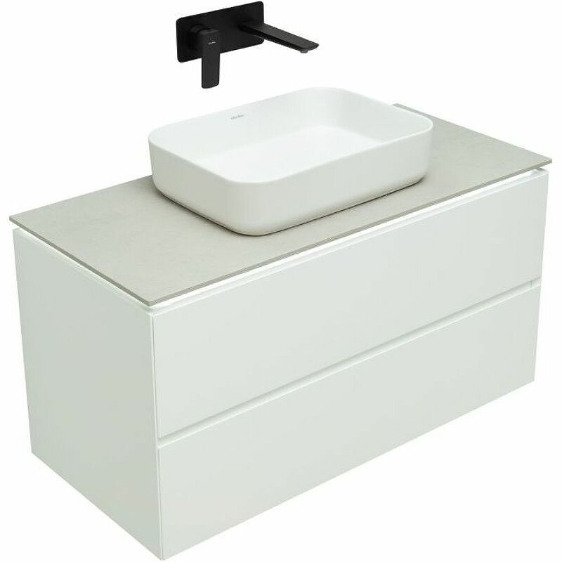 Изображение товара Тумба Allen Brau Infinity 1.21003.WM Подвесная 100 см Белый матовый с LED подсветкой