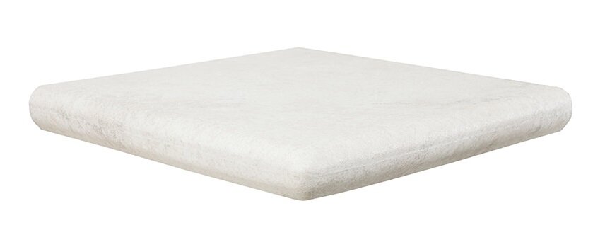 Изображение товара Ступень, керамогранит Exagres Manhattan Cartabon White С0003500, 33.5х33.5 см, угловая, белый