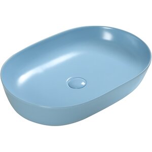 Изображение товара Раковина SantiLine SL-1017BL, 60 см, голубой матовый фаянс