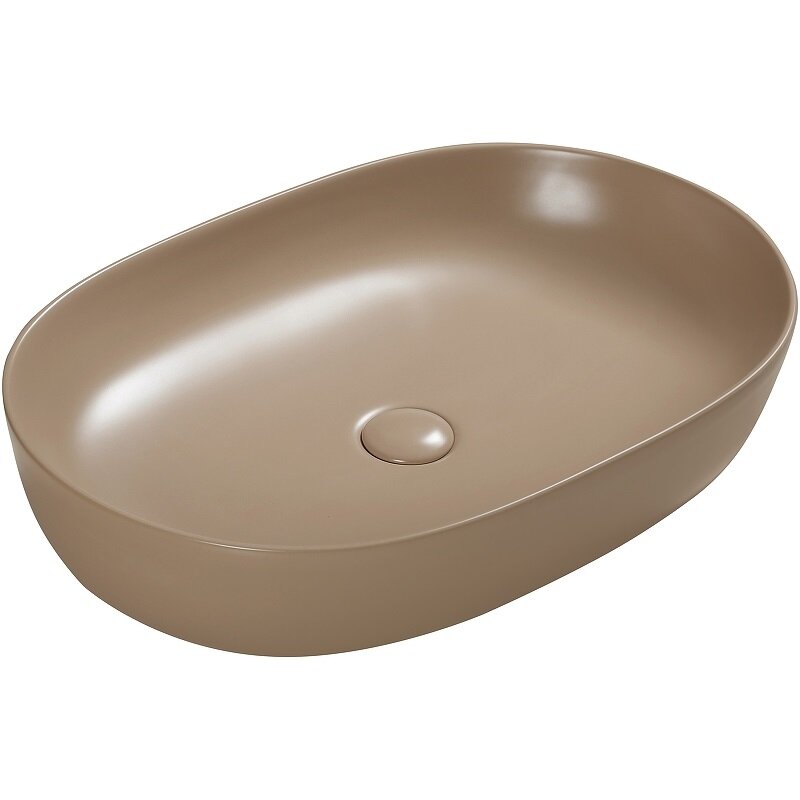 Изображение товара Раковина SantiLine SL-1017KH 60 см фаянс светло-коричневая матовая