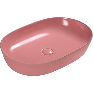 Изображение товара Раковина SantiLine SL-1017P 60 см фаянс накладная персиковый матовый