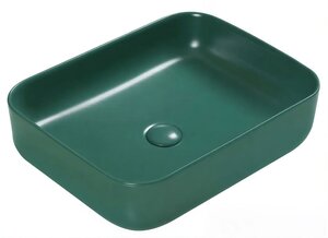 Изображение товара Раковина SantiLine SL-1051G, 50 см, фаянс, накладная, зелёная матовая