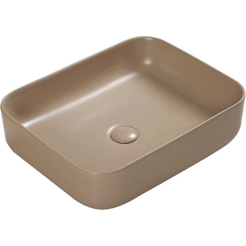 Изображение товара Раковина SantiLine SL-1051KH, 50 см, фаянс, светло-коричневая матовая