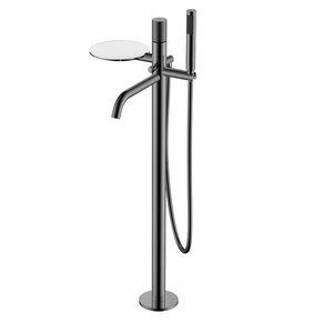 Изображение товара Смеситель для ванны и душа Boheme Stick 129-SGM.2, цвет графит Shine Gun Metal с ручкой Touch