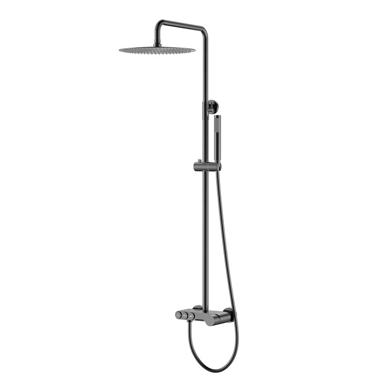 Изображение товара Dушевая система Boheme Stick 128-GM - графит Gun Metal, однорычажное управление Изображение товара Dушевая система Boheme Stick 128-GM - графит Gun Metal, однорычажное управление