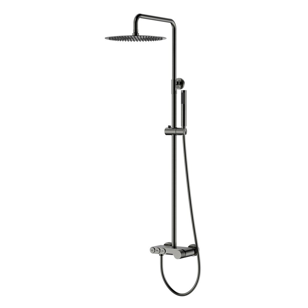 Изображение товара Душевая система Boheme Stick 128-GM.2 графит Gun Metal с ручкой Touch Изображение товара Душевая система Boheme Stick 128-GM.2 графит Gun Metal с ручкой Touch
