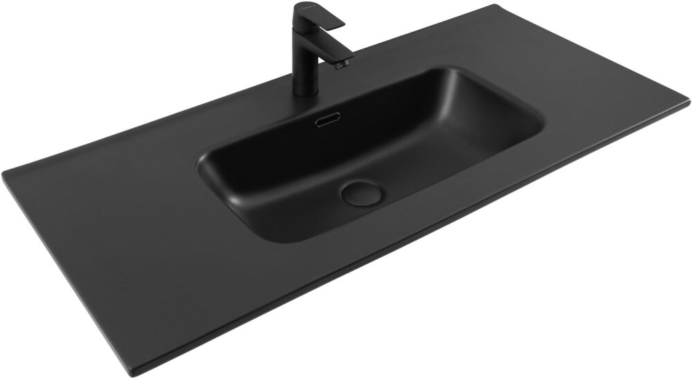 Изображение товара Раковина Aquanet Flat 00329257 100 см черный матовый фарфор с переливом Изображение товара Раковина Aquanet Flat 00329257 100 см черный матовый фарфор с переливом