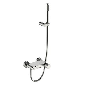 Изображение товара Смеситель для ванны и душа Boheme Stick 123-NB, цвет никель брашированный c ручкой Diamond