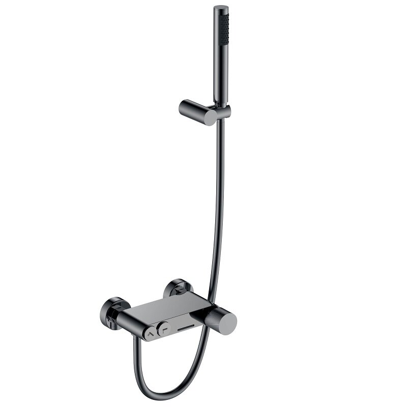 Изображение товара Смеситель для ванны и душа Boheme Stick 123-SGM.2 графит Shine Gun Metal