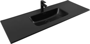 Изображение товара Раковина Aquanet Flat 00329258, 120 см, фарфор, черная матовая