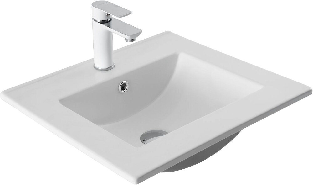 Изображение товара Раковина Aquanet Flat 00330428, 50 см, фарфор, белая матовая Изображение товара Раковина Aquanet Flat 00330428, 50 см, фарфор, белая матовая