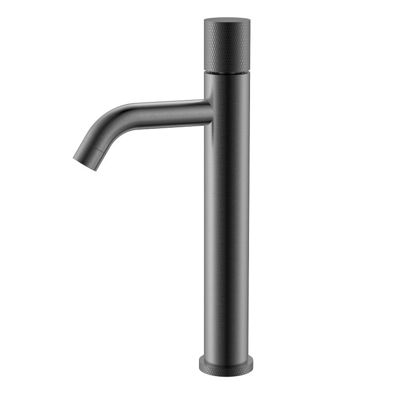 Изображение товара Смеситель для раковины Boheme Stick 122-GM.2, высокий, цвет графит Gun Metal с ручкой Touch