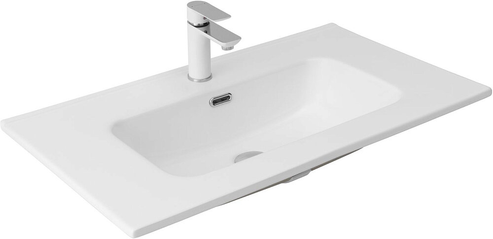Изображение товара Раковина Aquanet Flat 00330431 80 см из фарфора с белой матовой поверхностью