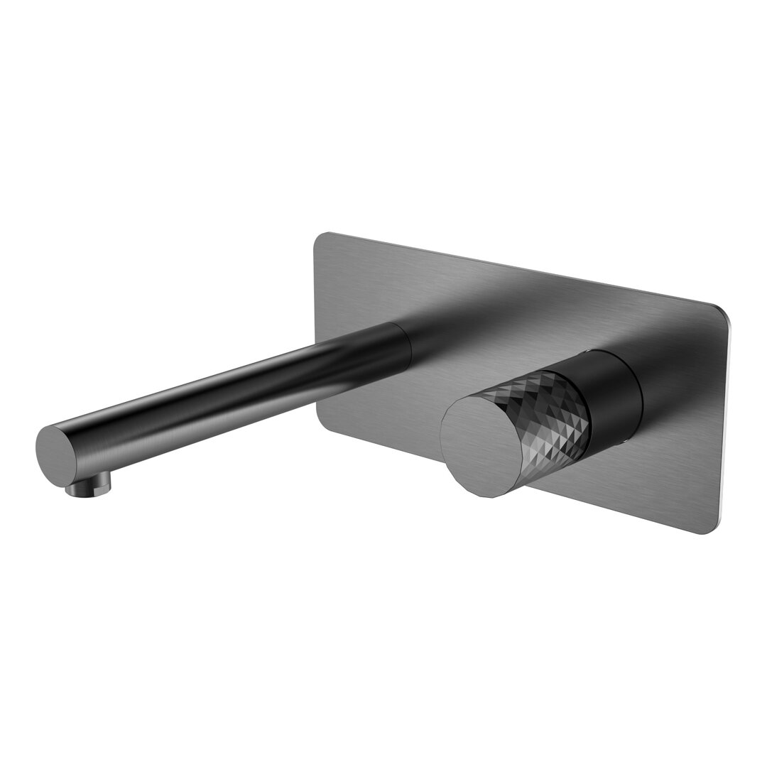 Изображение товара Смеситель для раковины Boheme Stick 125-GM, цвет графит Gun Metal c ручкой Diamond