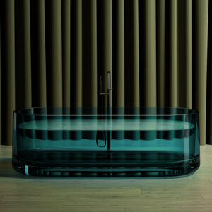 Изображение товара Прозрачная ванна Abber Kristall AT9708Aquamarin, 170 х 75 см, цвет бирюзовый