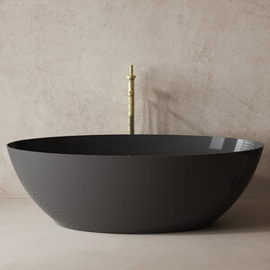 Изображение товара Карбоновая ванна Abber Karbon AK9002-1.8, 180 х 85 см, цвет черный