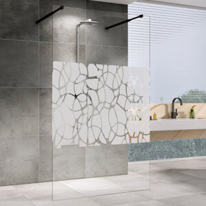 Изображение товара Душевая стенка Abber Immer Offen AG68100BF8 100см без дверей стекло прозрачное