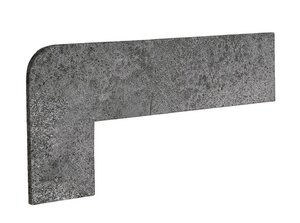 Изображение товара Бордюр Exagres Opera Zanquin Recto Iron IZQDA С0003911, 42.3х17.5 см, плинтус угловой левый, серый