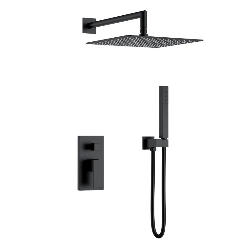 Изображение товара Душевая система Boheme Qubic 474-3-B, цвет черный матовый