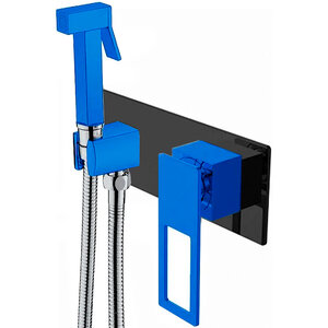 Изображение товара Гигиенический душ Boheme Q 147-BUW со смесителем, черный синий, italия