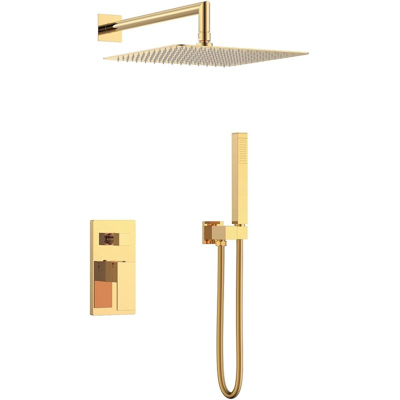 Изображение товара Душевая система Boheme Qubic 474-3-G, цвет золото
