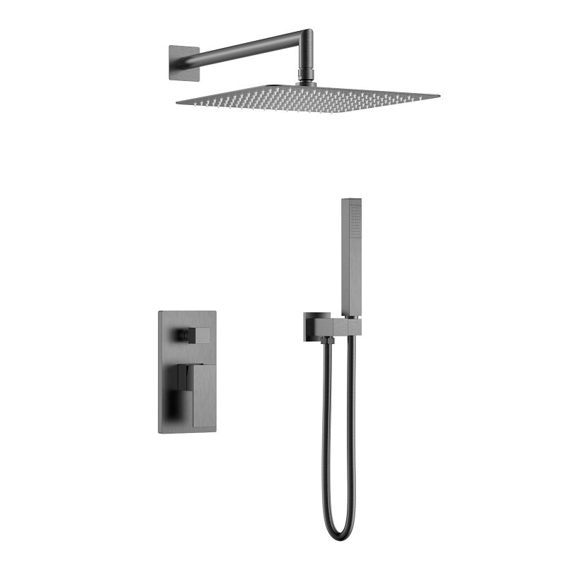 Изображение товара Душевая система Boheme Qubic 474-3-GM со смесителем и антиизвестковым покрытием