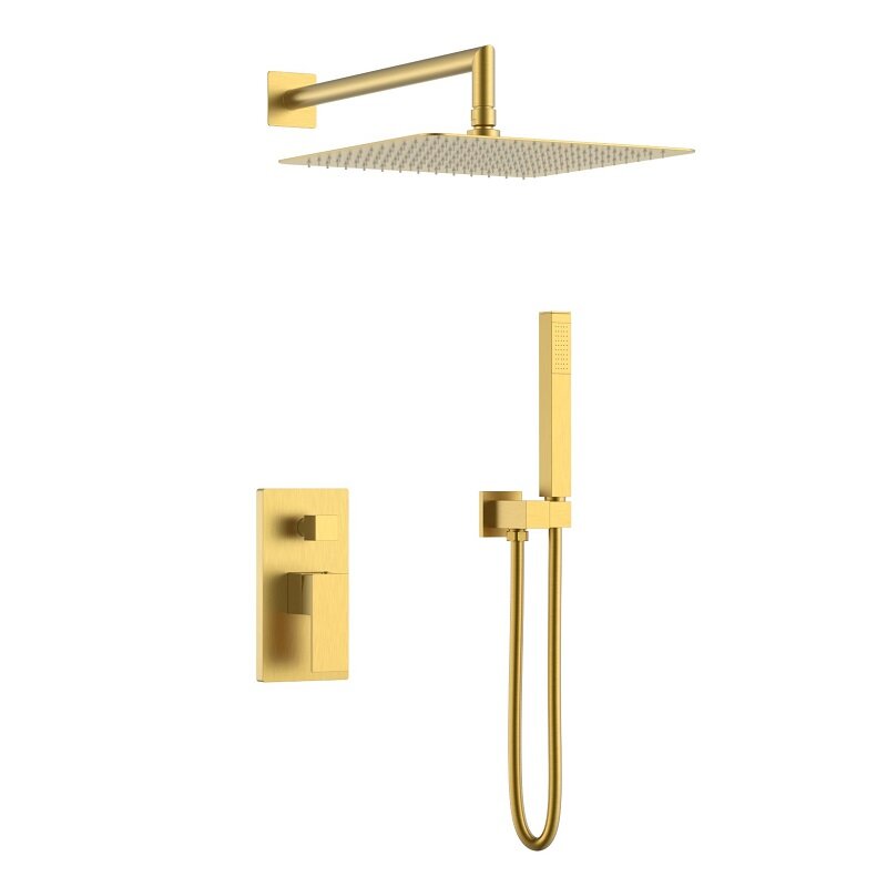 Изображение товара Душевая система Boheme Qubic 474-3-MG, цвет золото матовое