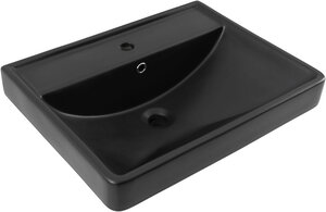 Изображение товара Раковина Aquanet Ирис, 00329247, 60 см, фарфор, черная матовая