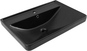 Изображение товара Раковина Aquanet Ирис, 00329248, 70 см, фарфор, черная матовая