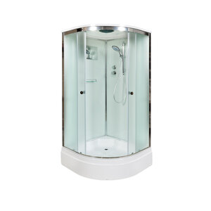 Изображение товара Душевая кабина AvaCan D311S, 110 x 110 см, с крышей, средний поддон, стекло матовое, профиль хром, 88110