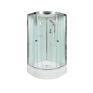 Изображение товара Душевая кабина AvaCan D311SEL, 110 x 110 см, с крышей, средний поддон, стекло матовое, профиль хром, 88111