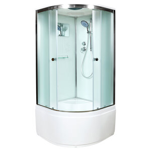 Изображение товара Душевая кабина AvaCan D511S, 110 x 110 см, с крышей, высокий поддон, стекло матовое, профиль хром, 88113