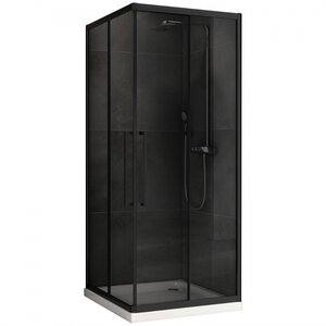 Изображение товара Душевой уголок Abber Schwarzer Diamant AG02080BDTH, 80 х 80 см, стекло тонированное, профиль черный