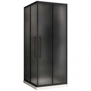 Изображение товара Душевой уголок Abber Schwarzer Diamant AG02080BMH, 80 х 80 см, стекло матовое, профиль черный