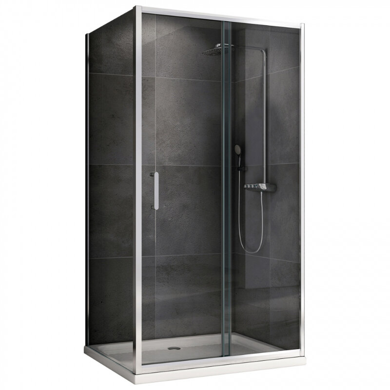 Изображение товара Душевой уголок Abber Schwarzer Diamant AG301005-S505 100х50 см прозрачное стекло хром