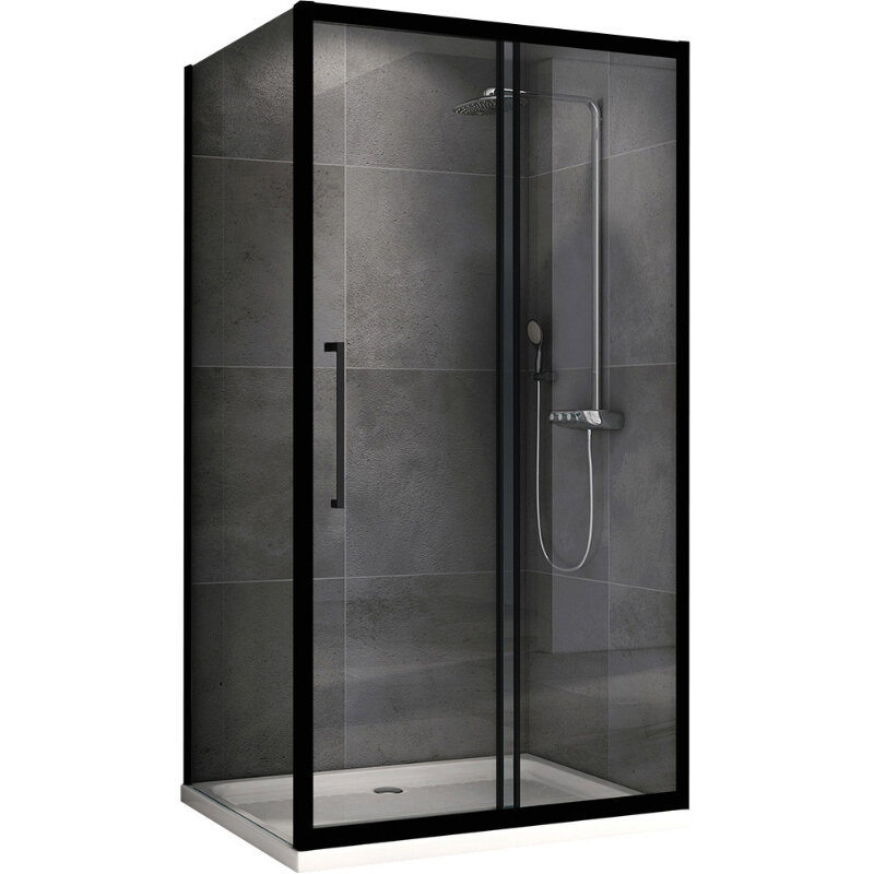 Изображение товара Душевой уголок Abber Schwarzer Diamant AG30100BH-S50B 100х50 см прозрачное стекло
