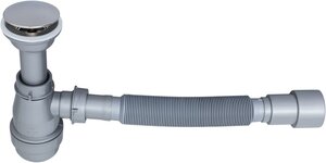 Изображение товара Сифон Aquanet 00312687 для раковины серый