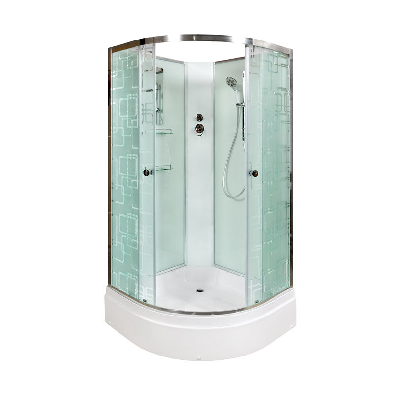 Изображение товара Душевая кабина AvaCan EM3011N 110x110 см, раздвижные двери, стекло с узором