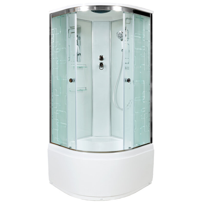 Изображение товара Душевая кабина AvaCan EM5011 110x110 с крышей и высоким поддоном