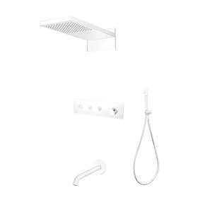 Изображение товара Душевая система Boheme Fusion 130-2-MW, с изливом, цвет белый матовый