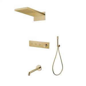 Изображение товара Душевая система Boheme Fusion 130-2-G с изливом и золотым покрытием