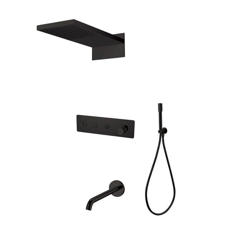 Изображение товара Душевая система Boheme Fusion 130-2-B, с изливом, цвет черный