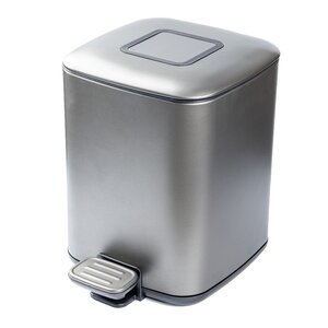 Изображение товара Стильное ведро для мусора Boheme Q 9 литров квадратное графит Gun Metal